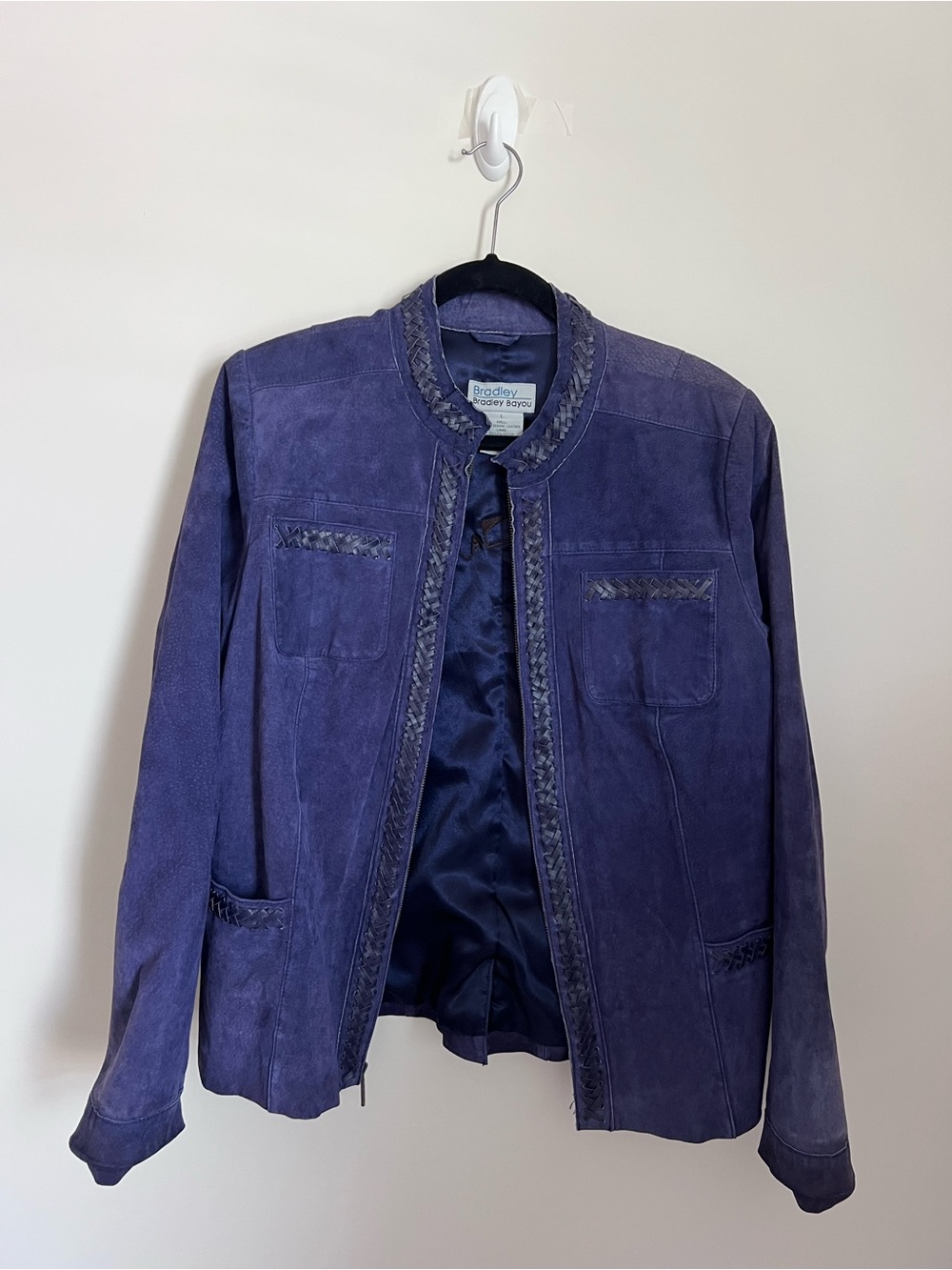 Bradley Suede Jacket in Deep Purple